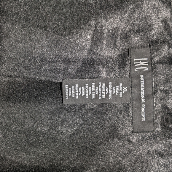 INC faux fur " Cruela"  jacket with pockets - Picture 9 of 10